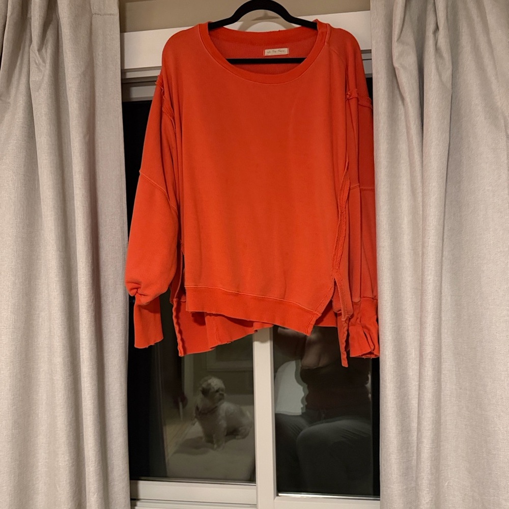 Coral Camden free people sweatshirt